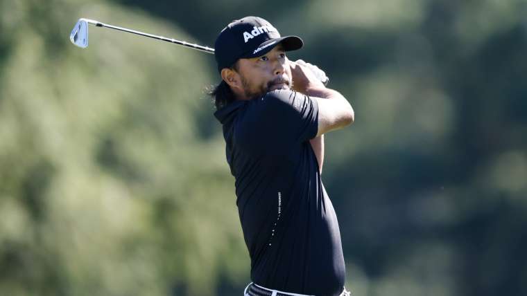 Satoshi Kodaira pada Travelers Championship 2021.