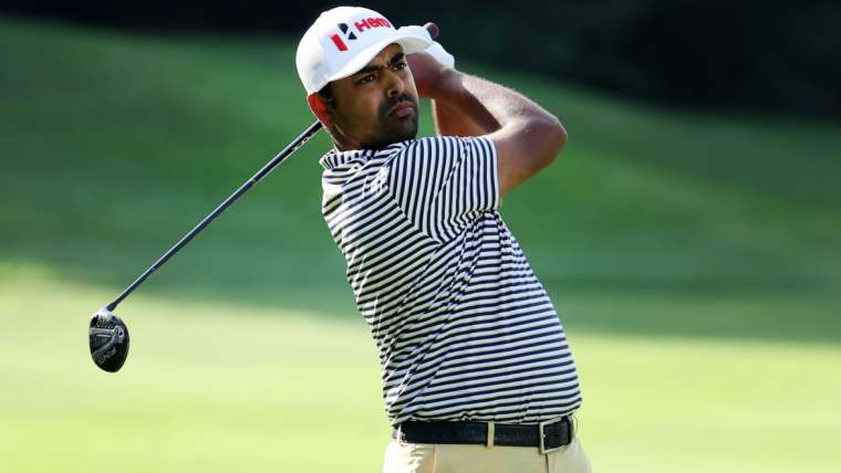 Anirban Lahiri pada putaran kedua Barbasol Championship 2021.