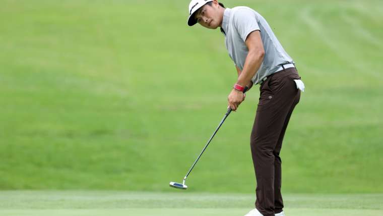 Bobby Bai pada putaran pertama ajang Barbasol Championship 2021.