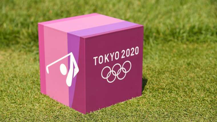 Tee marker pada cabang olahraga golf Olimpiade Tokyo.