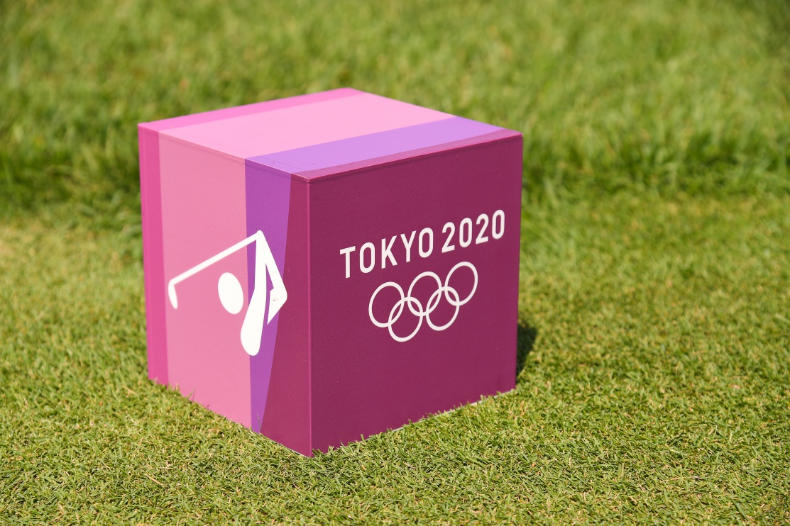 Tee marker pada cabang olahraga golf Olimpiade Tokyo.