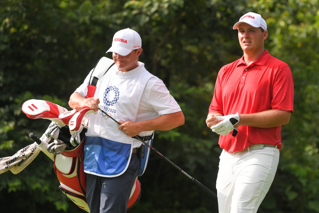 Sepp Straka pada putaran pertama Olimpiade Tokyo 2020.