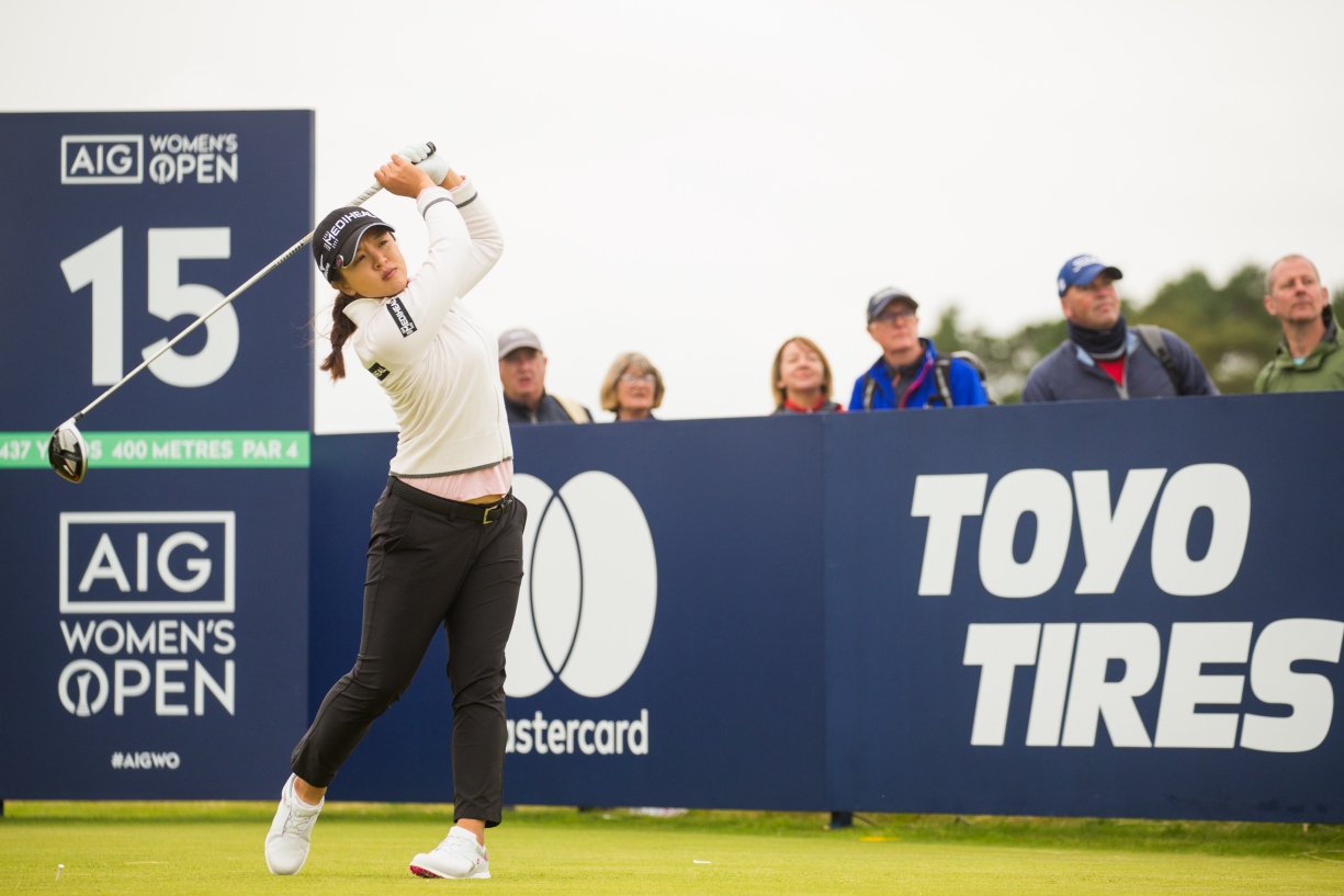 Kim Seiyoung pada putaran pertama AIG Women’s Open 2021.