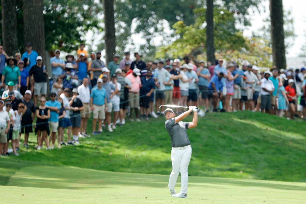 Im Sungjae pada putaran final BMW Championship 2021.