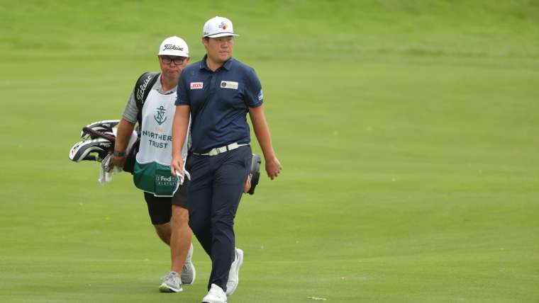 Im Sungjae pada putaran final THE NORTHERN TRUST 2021.