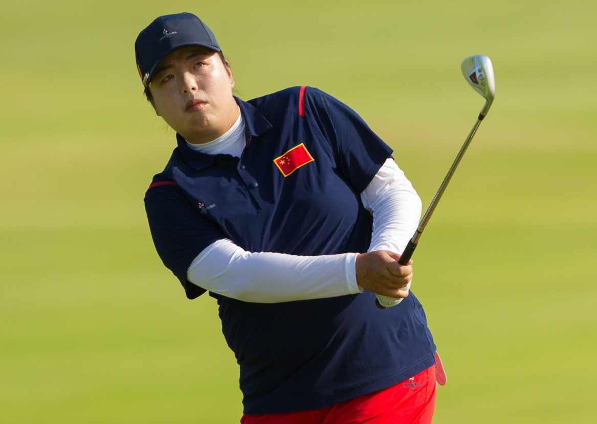 Feng Shanshan ketika meraih medali perunggu pada Olimpiade Rio 2016.
