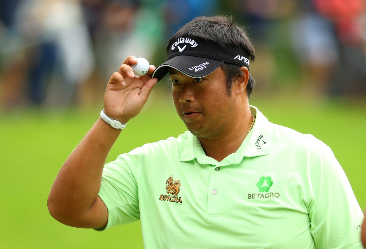 Kiradech Aphibarnrat pada BMW PGA Championship 2021.
