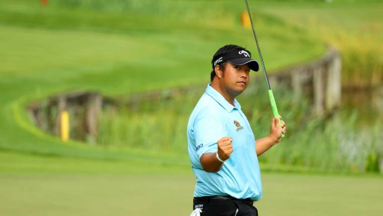 Kiradech Aphibarnrat pada BMW PGA Championship 2021.