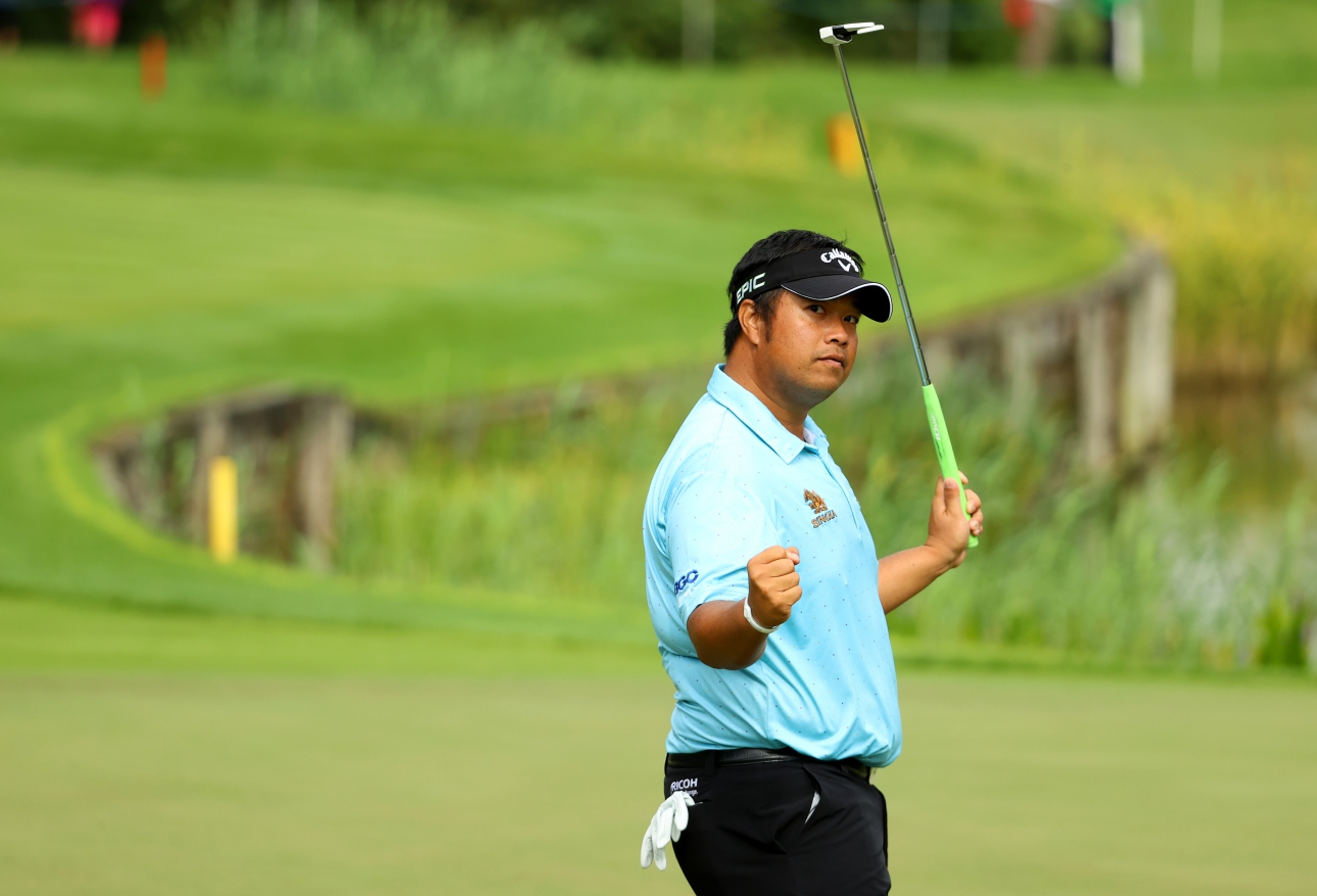 Kiradech Aphibarnrat pada BMW PGA Championship 2021.