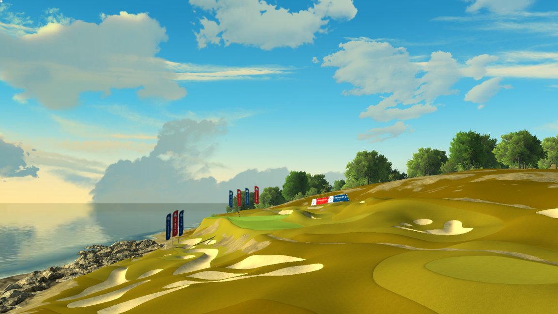 Hole 17 Whistling Straits pada Golf Clash.
