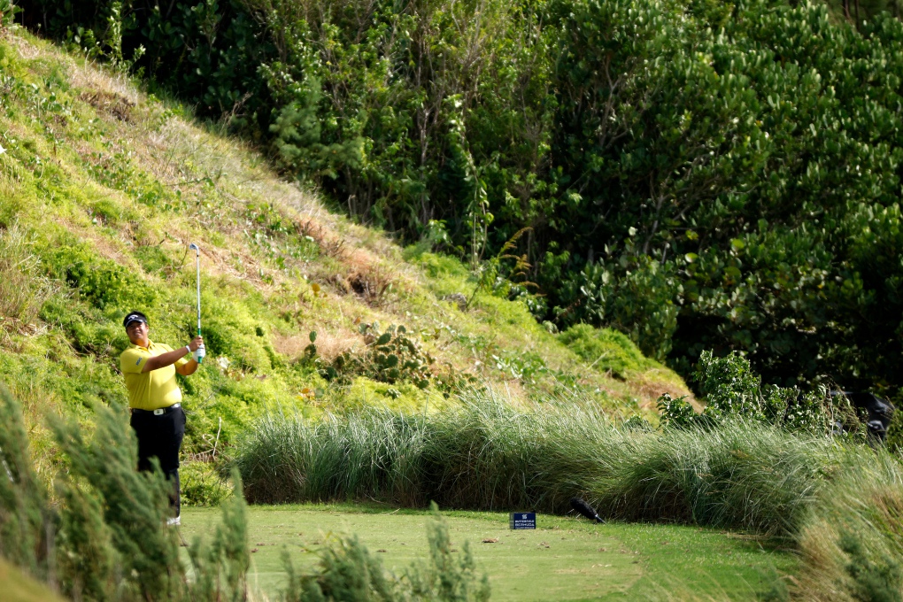 Kiradech Aphibarnrat pada putaran pertama Butterfield Bermuda Championship 2021.