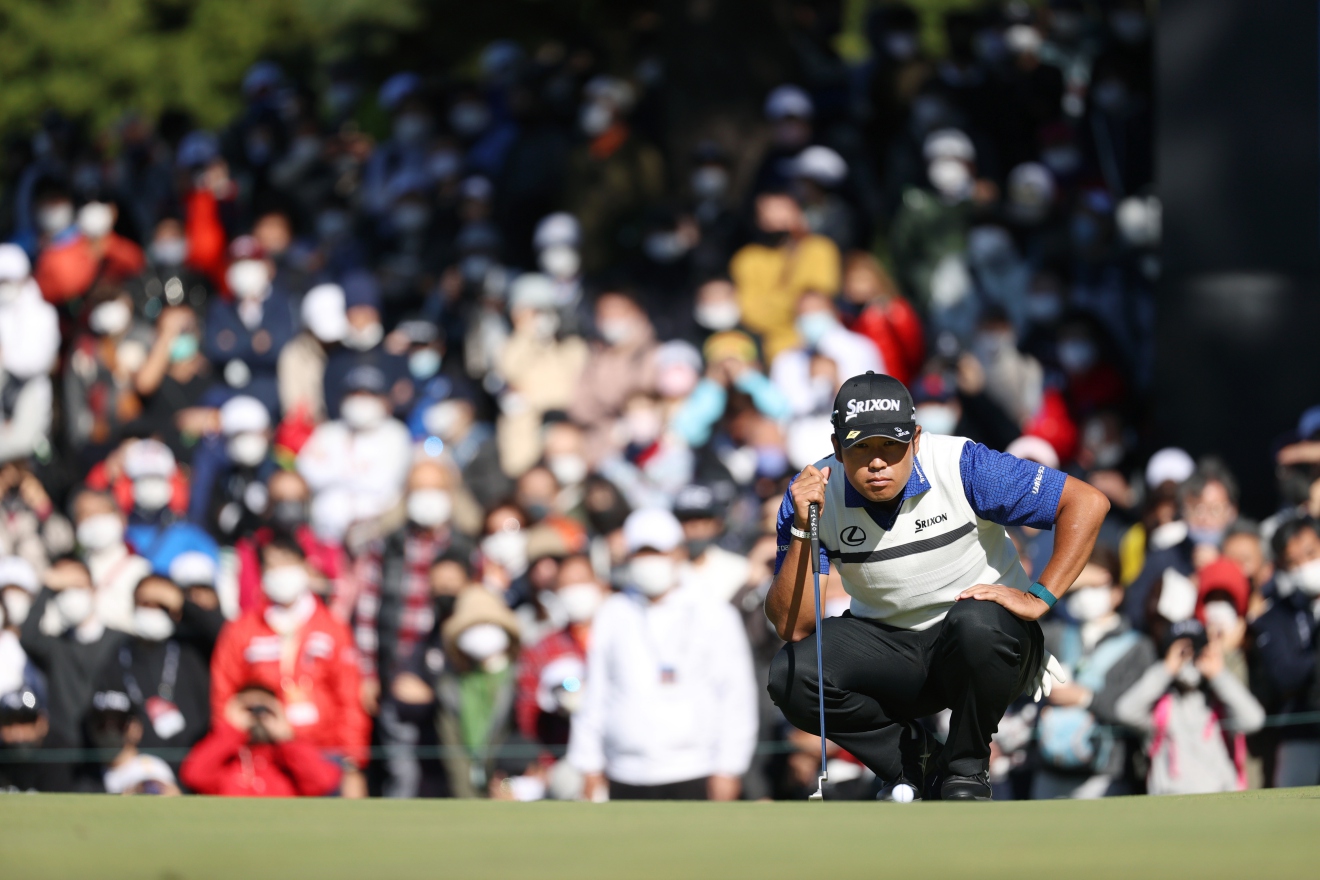 Hideki Matsuyama pada ZOZO CHAMPIONSHIP 2021.
