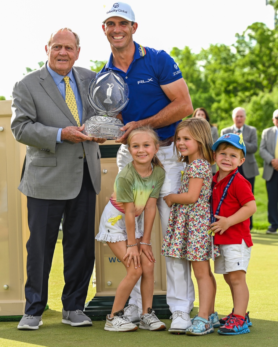 Jack Nicklaus bersama Billy Horschel dan anak-anaknya