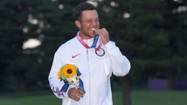 Xander Schauffele, peraih medali emas Olimpiade Tokyo 2020.