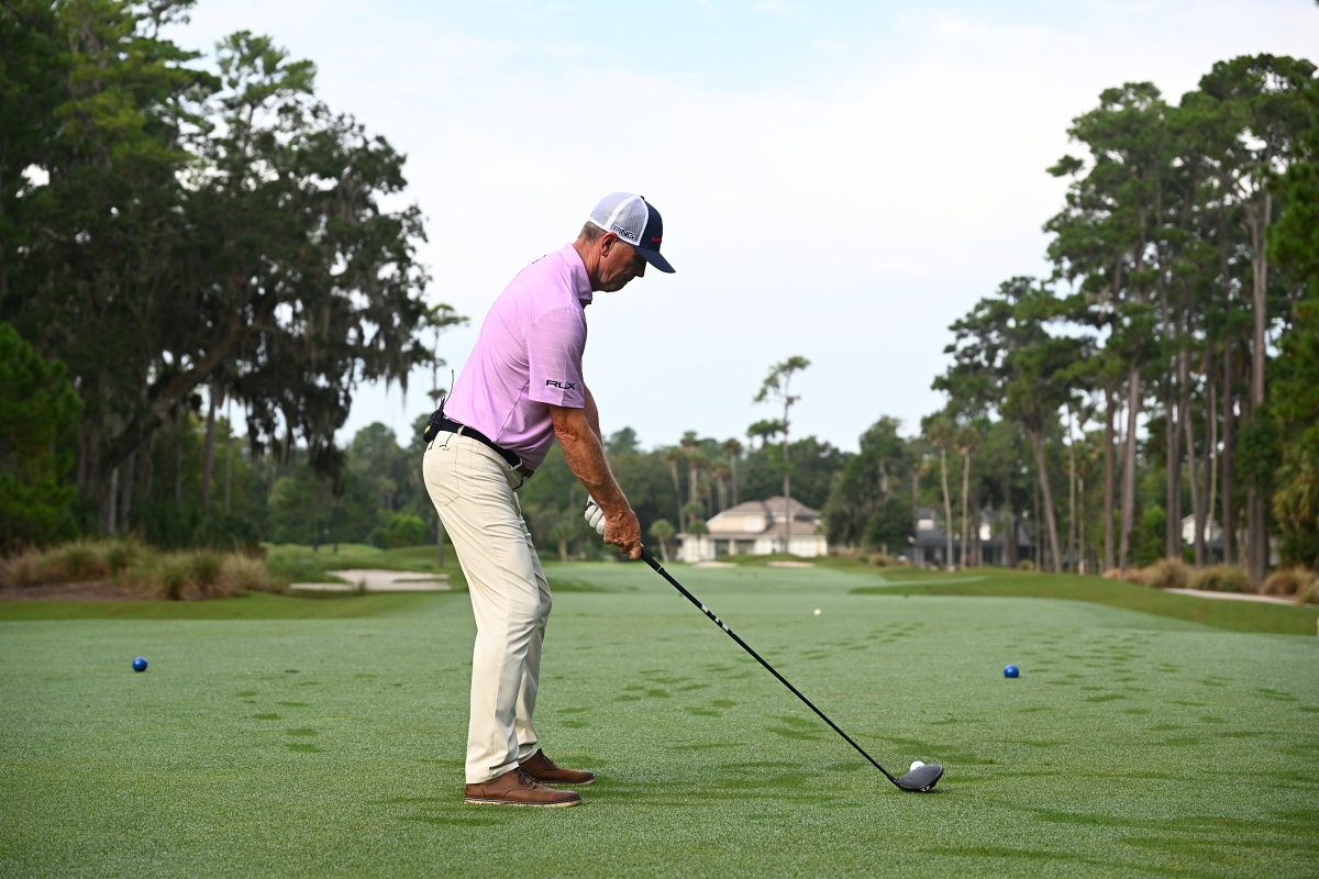Charlie Woods Swing Foto 3, Practice Range November 2023.
