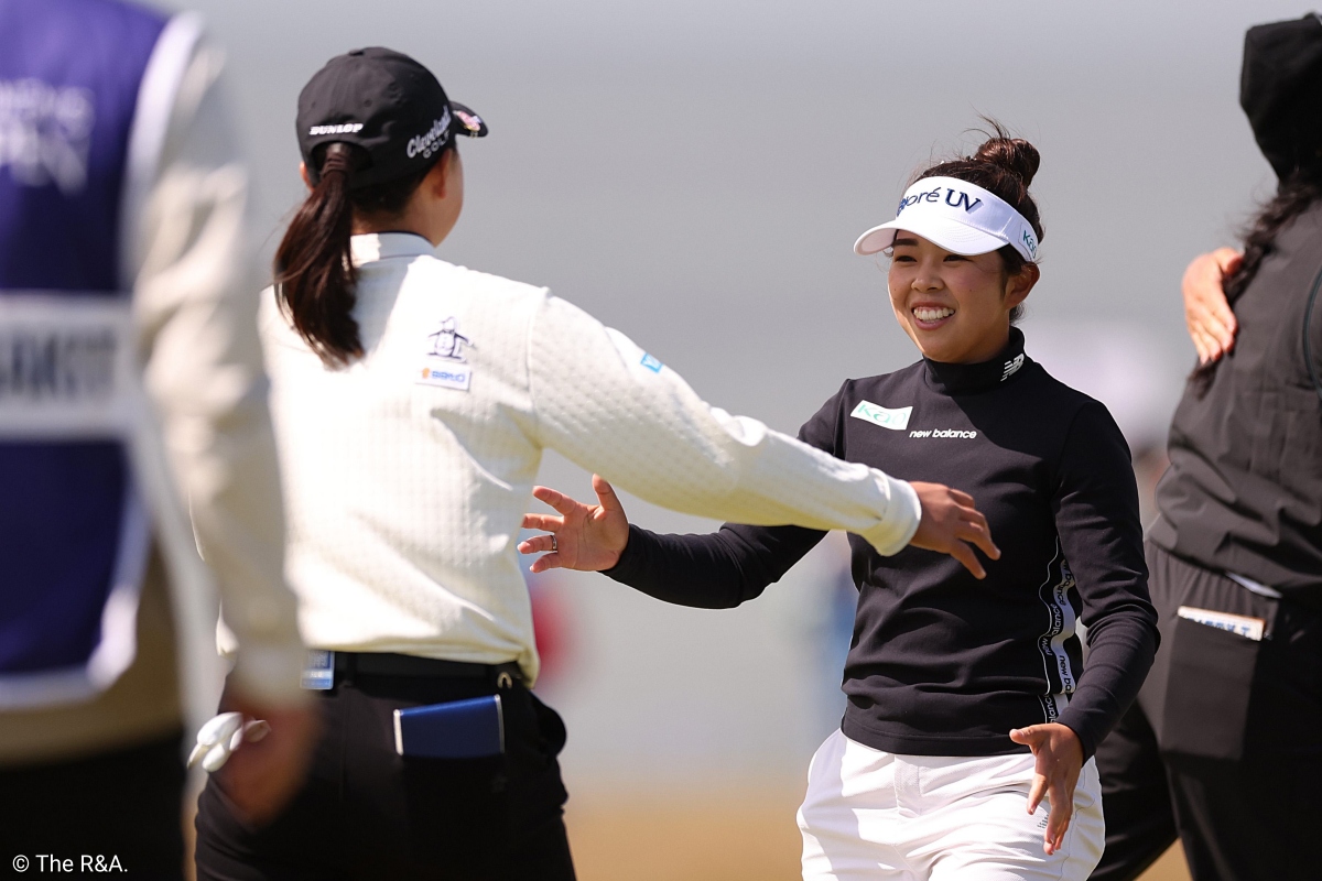 Rio Takeda dan Miyu Yamashita, Round 2 AIG Women’s Open 2025.